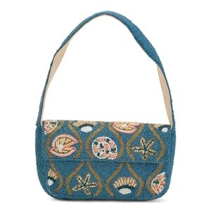 America & Beyond Beaded Seashell Handbag